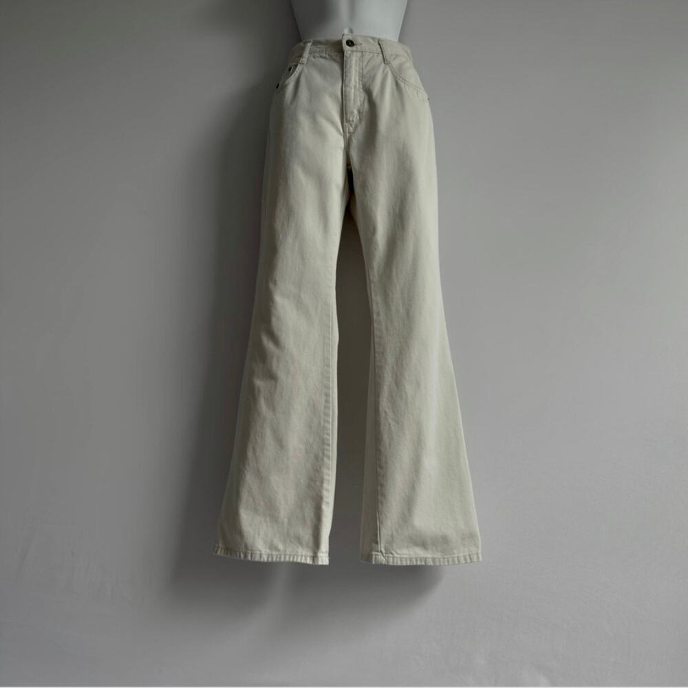 ZANA DI Vintage Y2K Low Rise Bootcut Cream Jeans Size 7 Juniors